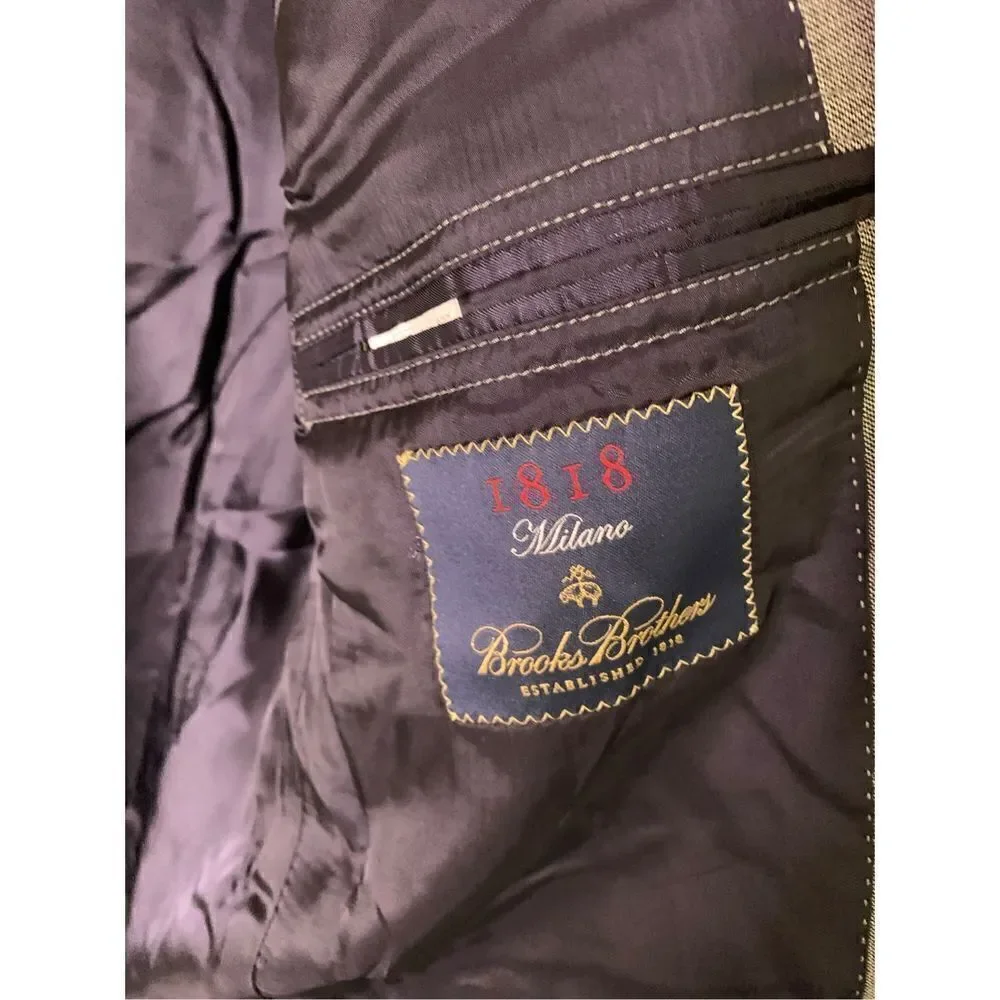 Brooks Brothers Saxxon blazer gray men's size regular 44R/W38